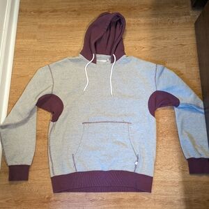 Men's Gray and Purple Crewneck Sweater